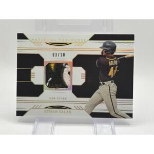 2024 National Treasures Ethan Salas Gold Jersey Patch Relic 3/10 SSP SD Padres